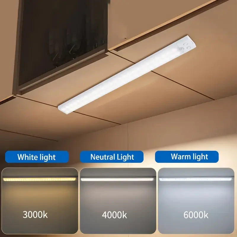 【Tiktok Top Seller】Led Motion Sensor Cabinet Light for Fall, under Cabinet Closet Light, Waterproof LED Strip Light for Kitchen, Bathroom, Closet, Hallway, Stairway & Garage, Wall Mounted LED Lights for Home, LED Lights Bedroom, Summer Essentials