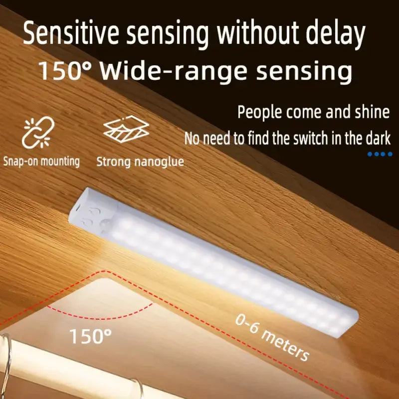 【Tiktok Top Seller】Led Motion Sensor Cabinet Light for Fall, under Cabinet Closet Light, Waterproof LED Strip Light for Kitchen, Bathroom, Closet, Hallway, Stairway & Garage, Wall Mounted LED Lights for Home, LED Lights Bedroom, Summer Essentials