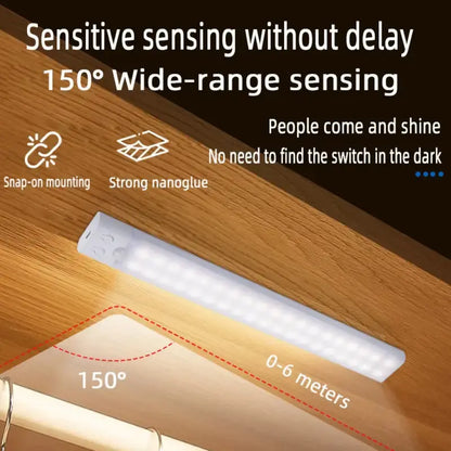 【Tiktok Top Seller】Led Motion Sensor Cabinet Light for Fall, under Cabinet Closet Light, Waterproof LED Strip Light for Kitchen, Bathroom, Closet, Hallway, Stairway & Garage, Wall Mounted LED Lights for Home, LED Lights Bedroom, Summer Essentials